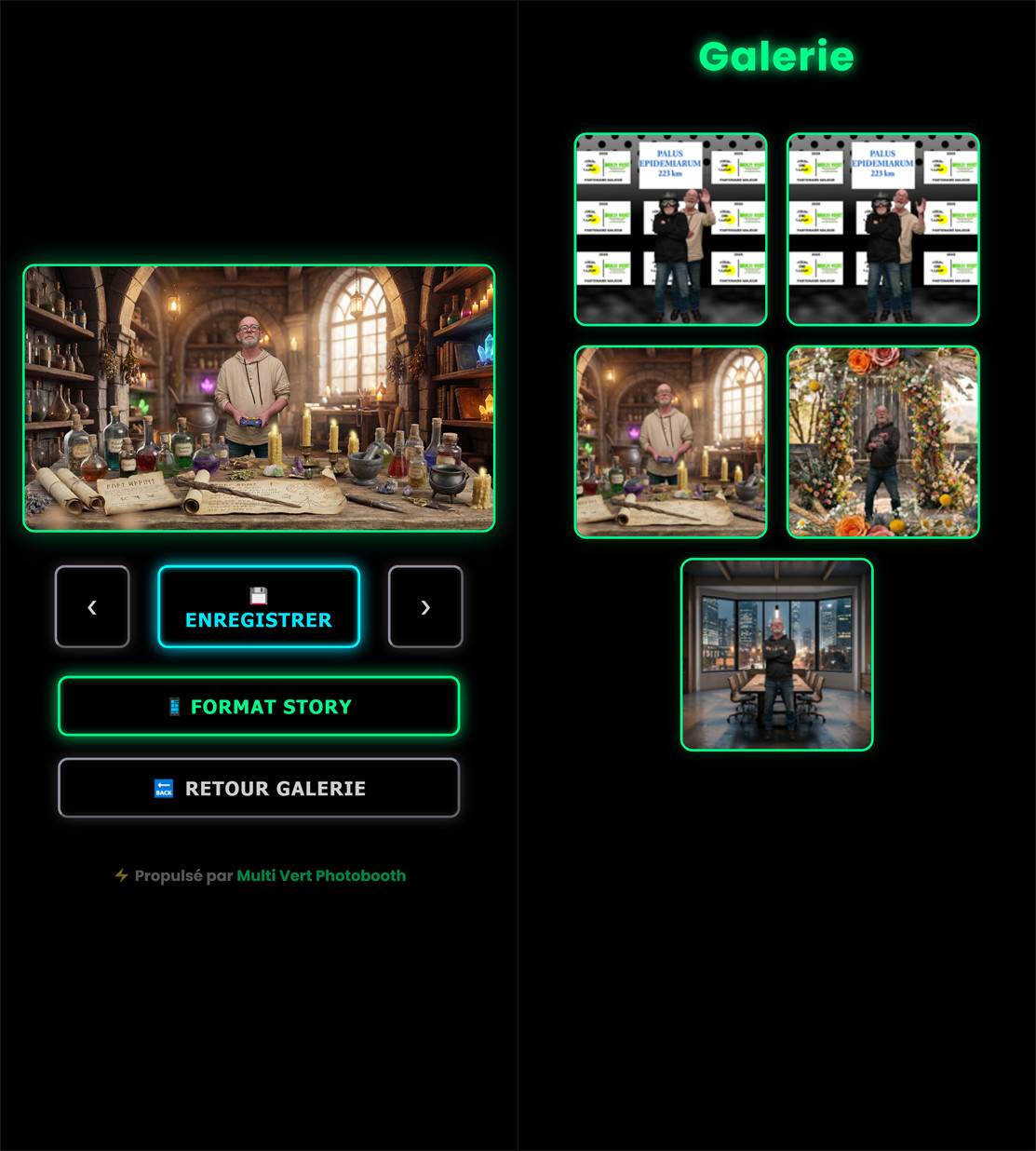 Interface de récupération sur mobile