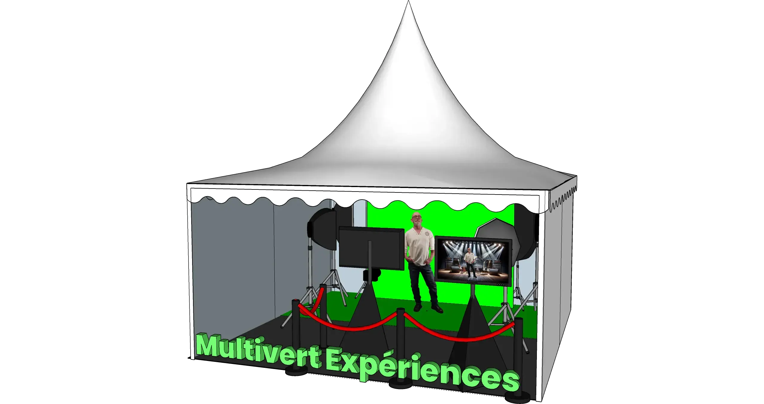 Installation extérieure barnum MultiVert Expériences
