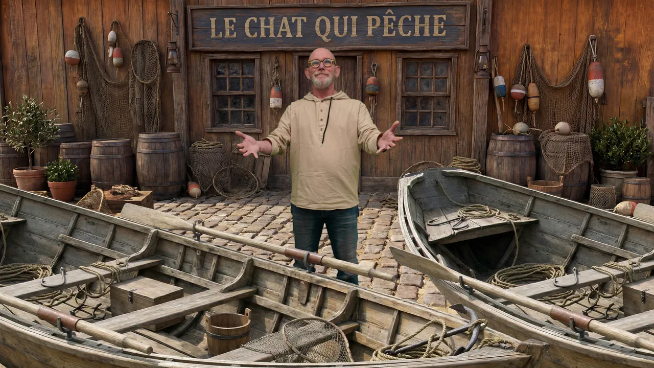 Animation photo immersive sur fond vert avec décor Port Doris - MultiVert Expériences